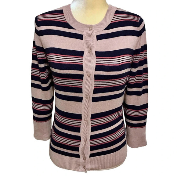 Halogen NWT Striped Knit Cardigan Women S - Picture 1 of 9